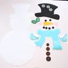 Доставка океана DIY ощущается Рождественский снеговик висит украшения Новогодняя дверь Искусственная стена настенные украшения Xmas Детские подарки аксессуары YL0341
