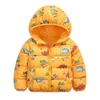 Bebé niña niño chaqueta otoño invierno ropa de dibujos animados niños cálido grueso abrigo con capucha niños ropa exterior 1-7 y ropa para niños pequeños 211204