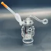 Szklany palnik olejowy bongo wodne pyrex szklany palnik olejowy rury gruba przezroczysta rura mała Bubbler Bong MiNi olej Dab Rigs do palenia fajki wodne