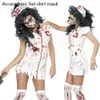 Halloween Pielęgniarka Cosplay Jednolite Kostium Zombie Role Blood Bielizna Stroje Kostium Demon Doktor Sexy V8I1 Y0903