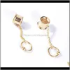 Medidores de ouvido plugues túneis elemento aço inoxidável balançar brincos expansor moda piercing jóias para presente q3yh4 y8v1d2850146