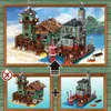 Fisherman's Hut Dive Shop Building Blocks Harbortavern Creative Street View Urge 30104 2361PCS Bricks Modell Barn Julklappar Födelsedagsleksaker för barn