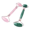 Jade roller en gua sha tool face massager set natuurlijke rozenkwarts guasha steen schraapbord voor gezichtsmassage gezondheid nek schoonheid huidverzorgingsproduct