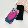 2021 Kolor olejowy Malarstwo Akwarela Twardy Szkło Hartowane Szkło Dla Iphone 12 Pro Max 11 XR XS X 8 7 PLUS Miękki TPU Kolorowa farba Moda Mobile Telefon Powrót Coque Coque