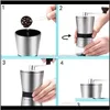 Koffie koffiekeuken, Dining Bar Huis GardenCoffee Molen Roestvrij staal Hand Crank Slijpen Contical Ceramic Grinder Handleiding met Snijder