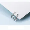 Stud Trustdavis 2021 femmes 100% 925 solide réel Sterling Thai bijoux en argent creux étoile boucles d'oreilles noël filles cadeau DA63