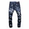 Pantaloni skinny piedi firmati Uomo DSQ Jeans strappati D2 Schizzi di vernice Retro blu dritto di alta qualità Jean streetwear Beggar streepants