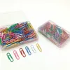 200PCS / Box = 1Set Desk Acories 28mm Färgglada Metall Binder Clip Paper Clipper Stationery Binding Supplies Office Shool Markeringsklämmor