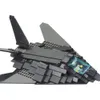 sluban 0108 Building Block Sets military F-117 stealth bomber 3D Construction Brick Educational Hobbies Toys for Kids X0503