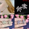 Stud Earrings Jewelry Anti-Allergy Shinning Bowknot Design Lady Sweety Fashionable Korean Stylish Trend 210323 Drop Delivery 2021 Csxnc