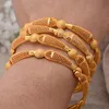 Bangle 4Pcs/lot African Dubai Gold Color Bangles For Women Girls Nigerian Italian Bridal Jewelry Sets Wedding Accessories Bracelets