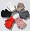 Guanti a cinque dita per adulti mezzo pile Coral Finger lavorato a maglia per uomo e donna calore invernale senza dita