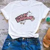 Unicórnio ao vivo no sol gráfico t-shire casual engraçado harajuku hipster dos desenhos animados mulheres roupas o pescoço branco t-shirt 210518