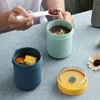 Portable Breakfast Cup Multifunction Oatmeal Cereal Nut Yogurt Mug Snack Microwave with Lid Spoon Lunch Box 220311