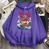 Un Bol De Comic Ramen Imprimer Sweats Homme Casual Polaire Poche À Capuche Vêtements De Mode Dessins Animés Sweat À Capuche Top Hip Hop Punk Hoodies H1227