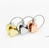 NEWMetal Heart Shaped Keychain Lovers A Couple Wire Key Ring Charms Accessories Wedding Party Favor Gift RRD12927