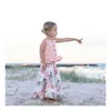 Summer Baby Girls 2-pcs Sets Ruffles Sling Top + Floral Skirt Kids Sports Fashion Clothing E1715 210610