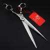 VG10 stainless steel hair scissors professional barber 80 inch hairdressing cuttingthinning with leather case