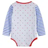 Erkek Bebek Giyim Bodysuits Yenidoğan Giysileri Uzun Kollu Bebe Roupas Nakış Küçük Maven Tulum Bebek Pijama Genel Tayt 210413