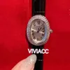 패션 여성 기하학적 타원형 시계 레이디 정품 가죽 시계 스테인리스 스틸 로마 디지털 사파이어 석영 목욕 시계 32mm
