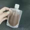 Other Drinkware 300pcs Stand Up Plastic Bag Packaging Spout Pouch for Liquid Cream Sample Storage 30ml 50ml 100ml Flip Lid Screw Cap SN2332