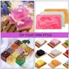 Craft Tools 3 Pieces Soap Mold With Lid Wooden Box Rectangular Silicone Making Mold Kit DIY Tool259c