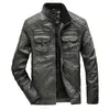 Mężczyzna USA rozmiar Pu Coats Biker Faux skórzana moda odzieży wierzchnia kurtki motocyklowe stojak na zamek błyskawiczne Pockets Men039s fur 1686833