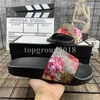 Fashion Mens Womens Scuffs Summer Sandals Slipper Beach Slide Nice Look Slippers Ladies Comfort Home Office Shoes Print Rubber Flowers Bee 36-46 With Box