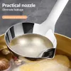 1000ml Stainless Steel Scoop Filter Grease Spoon Colander Spoon Soup Oil Separation Cooking Colander Tools Kitchen Gadgets Set 210626