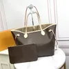 Designer Luxury Never MM Shoulder Tote Bag Leather BN M40995 Damier Azur Women's pouch tote bag