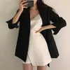 Chaqueta informal elegante de moda coreana para mujer, traje ajustado, abrigo, chaquetas de otoño, chaqueta para mujer, prendas de vestir con muescas y cinturón 210514