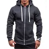 Mäns Hoodies Sweatshirts Bomull Hoodie Casual Half Dome Full Zip Hooded Sweatshirt Kläder Lounge Wear