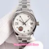 Top classique femmes acier inoxydable cristal étoile montres dame automatique mécanique diamant montre argent blanc Rome horloge 28mm