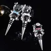 Crystal Bear Shape Wine Stoppers Bar Tool Bottle Stoppare För Party Gift Favoriter Bröllop Giveaways