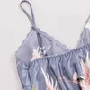 Sexy Satin Nightwear Pajamas костюм женское белье Женщины Sleep Установлена ​​Дамы халаты Нижнее белье Sleekwura Sexy Мягкая Домашняя одежда Sleewwears Q0706