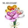 601232-1237 Blumenstrauß Bonsai-Dekoration DIY zusammengebauter kleiner Partikelbaustein Heimdekoration Q0823