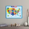 60*45cm America Map Wall Stickers Children Geography Learning Early Childhood Education Poster Walls Chart Classroom KKB7062