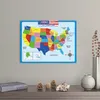 60 * 45cm Amerika Karta Vägg Klistermärken Barn Geografi Lärande Early Childhood Utbildning Poster Väggar Diagram Klassrum KKB7062