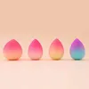 Gradient Peach Beauty Egg Sponges Dry Wet Double Use Super Soft Do Not Eat Powders Mermaid Gradient Sponge Powder Puff for Makeup