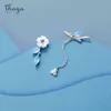 Thaya Brand Silver Plated Studs Earring Chain Jasmine Stud Platinum High Quality For Women Season Series Fine Jewelry 2201088880100