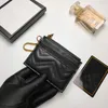Классическая стеганая кожаная дизайнерская кошелька Короткая женская монетная монета держатель модных карт