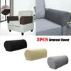 Stoelhoezen 1 paar Sofa voor Woonkamer Verwijderbare Arm Stretch Couch Protector Armchair Armsteun Solid Cover