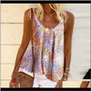 Blusar Kvinnor Kläder Apparel Drop Leverans 2021 Sommar Digtail Print Bluse Skjortor Kvinnor Sexig Strap Polka Dot Boho Tops Girls Fashion V-