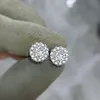 Corte redondo 0,5ct laboratório de diamante Brinco 925 Brincos de casamento de jóias de prata esterlina para mulheres presente de festa nupcial