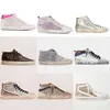 Italy Brand High Top Sneakers Fashion Women Casual Shoes Designer Trainers Sequin Classic White Do -Old Dirty Men Shoe