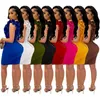 デザイナードレスの女性夏のセクシーなVネックスリムボディコンドレスステッチレーストップスパートスカートレディースカジュアルな服装プラスサイズ