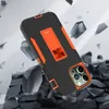 Étuis de téléphone à support invisible à armure hybride pour iPhone 13 Pro Max 12 11 7 8 Plus Défenseur durable Protection en caoutchouc antichoc Mobi3435489