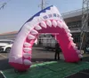 Arco inflável gigante do tubarão do peixes do gigante personalizado para o arco da festa da raça da decoração do evento