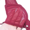 Varsbaby Sexy Malha Lace Underwear Transparente Unlined 1 Bra + 2 Calcinhas Sutiã Set Plus Size 32-42CDE Plus Size 211104