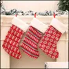 Noel Süslemeleri Şenlikli Parti Malzemeleri Ev Bahçe Narin Sevimli Kırmızı Beyaz Şerit Hediye Çorap Claus Çorap Çocuklar Şeker Hediyeler Çanta Hold